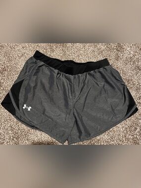 Under Armour Women's Gray and Black Athletic Shorts